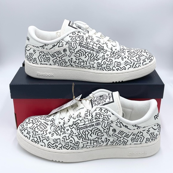 Reebok Other - NEW Mens Reebok x Keith Haring Club C Chalk Grey Limited Artist GZ1458 Size 11